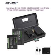 EN-EL14 EN-EL14a Battery + Fast LCD Charger For Nikon D3100 D3300 D3400 D3500 D5100 D5200 D5300 D550