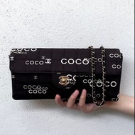 CHANEL 黑塗鴉冰格肩背包