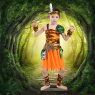 Children King Call Me to Patrol Mountain Dance Costume Indian Drum Savage Hunter Stage Performance C