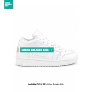KIDS' LOW FULL WHITE SNEAKERS 26-35 - URBAN SNEAKERS KIDS