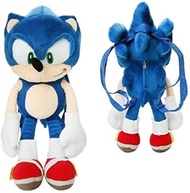 3D Sonic Model Plush Bag Hedgehog Figure Short Plush School Bags Go Shopping Deco Backpack Children Man Woman Outdoor Toys