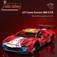 Đồ Chơi Lắp Ráp Kiểu LEGO Mô Hình Siêu Xe Điều Khiển Từ Xa Ferrari 488 AF Corse GTR SY8613 Với 1206