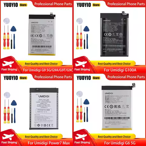 100% New Original For UMIDIGI Power 7 Max 10000mAh G9 5G G9A G9T G9C G100A G6 5G Battery High Capaci
