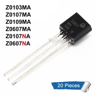 20pcs/lot Z0103MA Z0107MA Z0109MA Z0607MA Z0107NA Z0607NA TO-92 Triacs New Original