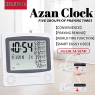 Multi-languages Wall Azan Clock Islamic Azan Alarm Clock Prayer Clock Complete Azan LCD Screen Grego