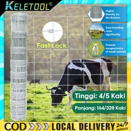 Pagar Cyclone 4/5 Kaki Pagar Lembu Cyclone Fence Pagar Kambing Pagar Kebun 50/100 Meter Galvanised C