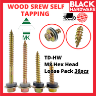 Black Hardware MK Skru Kayu Wood Screw Self Drilling Screw Self Tapping Screw Skru Zinc Skru Zink Bu