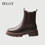 IELGY Chelsea Boots Women's 2024 Thin Platform Boots Martin Boots British Style
