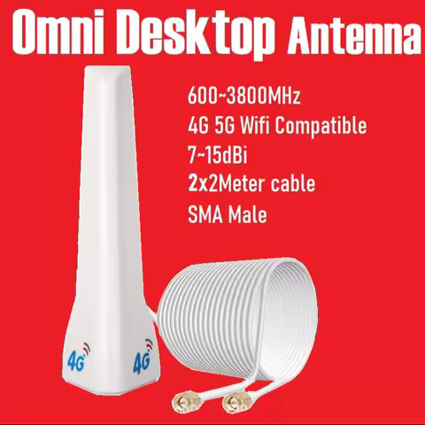 700 5300 3G 4G 5G WiFi LTE Multi Band Omni Antenna with 2x2M Cable for Cellular Amplifier Signal Boo