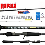 22"RAPALA Black Thundros Magnum Baitcast & Spinning Rod
