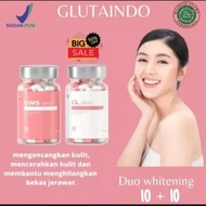 DUO WHITENING GLUTAINDO BPOM 30 KAPSUL GWS Skin CL Skin 7× Extra Whitening Skin Booster Kapsul Pemut
