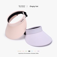 Outdoor Cycling Uv Protection Big Brim Women's Summer Sun Protection Sun Hat Fashion Simple Ice Silk Topless Hat 【ye】