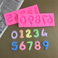 2pcs Silicone Number Molds | 0-9 Number Balloon Shapes for DIY Candle Making, Baking, and Party Deco