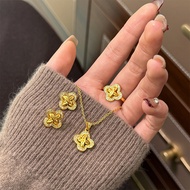 Zircon Four-leaf Clover Necklace