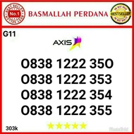 Nomor Cantik AXIS 11digit triple 222 0838 1222 350 RG012 1438