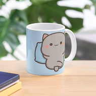 Mochi Mug mochi peach cat goma sleeping