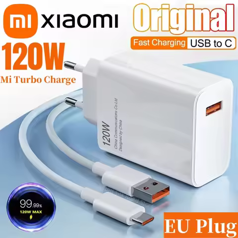 Xiaomi Original 120W Ultra Fast Charger QC 5.0 EU Plug 6A Type C Cable 67W 55W 33W Rapid Charging Ad