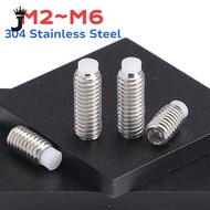 JK M2 M2.5 M3 M4 M5 M6  Stainless Steel Hex Socket Plastic Nylon Dog Convex End Point Tip Grub Bolt