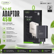 LUNA Adaptor AJ-4E PD 45W QC 3.0 Fasy Charging Support For Android and iphone