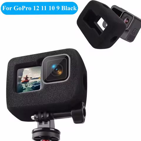 Windshield Wind Noise Reduction Sponge Foam Case For GoPro HERO 12 10 9 Cover Housing For Gopro Hero