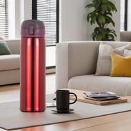 17oz Red Thermal Insulated Stainless Steel Water Bottle, Very Suitable for School and Drinking Coffe