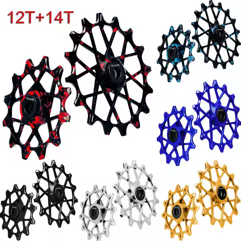 Oversized Bearing Frame Road Bike Jockey Wheel guide Pulley Rear Derailleur 12+14T For Shimano Sram