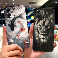 6.5" Case For Motorola Moto G14 Cover XT2341-4 Cute Lion Carp Soft Silicone Shockproof TPU Bumper Fo