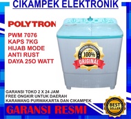 MESIN CUCI POLYTRON PWM 7076 2 TABUNG 7KG