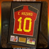 夏薩特 Eden Hazard 比利時主場球衣2022: 原版印號裱框配金線條外框(背簽)