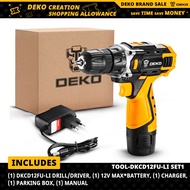 DEKO New Arrival Banger 12V SET1 Cordless Drill Electric Screwdriver with one battery
