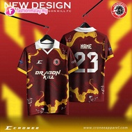 Red Full Sublimation Jersey Plain Design Baju Bola Jersey Retro Collar Shirt for Men Casual Dryfit Short Sleeve Kolar T Shirt Unisex Baju Berkolar Lelaki Kanak Kanak Murah Jersey