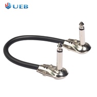 Right Angle 15cm 6.35mm Male to Male Guitar Patch Cable for Effect Pedals