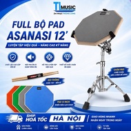 EPISODE PAD SET Clear 12' ASANASI - DRUM PAD 12INCH (FULL FOOT SET SNARE+PAD12'+BACK Clear)
