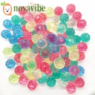 NOVAVIBE 6Pcs Diamond Bouncy Ball, Bouncy toy Rainbow Color Rubber Bouncy Ball, Diamond Shape Ball L