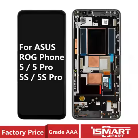 For ASUS ROG Phone 5 5Pro 5S Pro LCD Display Touch Screen Digitizer Assembly AMOLED For ROG5 LCD Rep