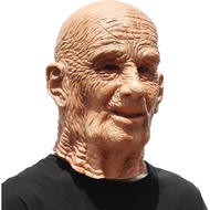 PartyHop - Topeng Lelaki Tua - Topeng Muka Kedutan Manusia Lateks Halloween yang realistik