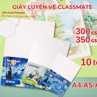 Watercolor Drawing Paper 300gsm 350gsm A4 A5 A6 ClassMate Watercolor Drawing Cold Pressed Texture Ha
