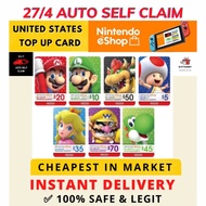 [24/7 Self Claim] USA Nintendo Switch eShop Top Up Reload Card (USD) | Nintendo eShop Reload | Ninte