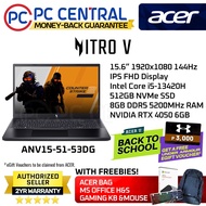 Acer Nitro V (ANV15-51-53DG) 53DG | Intel Core i5-13420H (8 Cores, 12 Threads) | 8GB DDR5 | 512gb SS