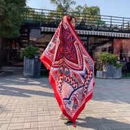 Aibins Print Twill Hijab 80*180cm (31.49inch*70.8inch) Shawl Turban Travel Sunscreen Scarf WJ1131-15