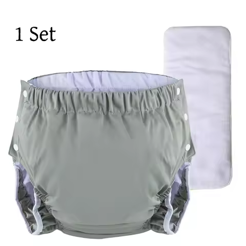 AIO Reusable Adult Diaper Pants Washable Adult Elderly Diapers Pocket Nappies Anti-Leakage Diaper Pa