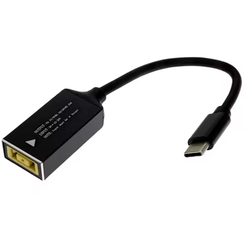 65W USB Type C PD Fast Charging Cable for Lenovo Laptop Charger Dc Square Plug to Type C PD Adapter 