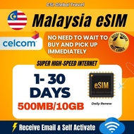 【CSL】Malaysia eSIM 5G 1-30 Days | 500MB-10GB Daily Unlimited Data eSIM Malaysia SIM Card Celcom Digi