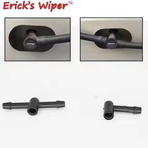 Erick's Wiper 2Pcs Front Windscreen Wiper Washer Nozzle Jet Connector L & T Piece Set For Ford Focus
