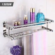 Rak Kamar Mandi Dinding Stainless Steel Rak Sabun Kamar Mandi 1-3Susun 40-60Cm