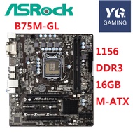 ASRock B75M-GL desktop motherboard LGA 1155 B75 16GB DDR3 USB3.0 Motherboard USED