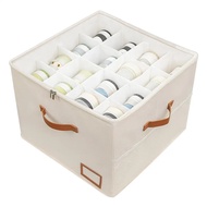Wardrobe Footwear Storage Box, Transparent Covered Cloth Shoe Cabinet, Adjustable Partition, Foldabl