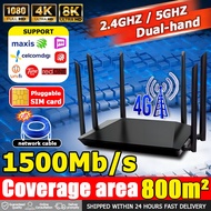 【new upgrade】high penetration wireless router wifi 4g 5g router 2.4ghz / 5ghz dual hand 1200mps wifi