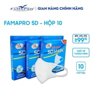 Aps Box Of 10 5D Famapro 3-Layer Medical Medical Masks - 4-Layer Medical Dustproof Mask Fabric Strap