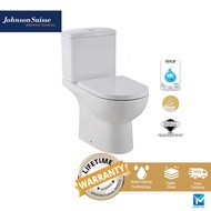 Johnson Suisse Terni Dual Outlet Washdown 4.5/3L Two Piece Close Coupled WC Toilet Bowl (BO 200,250mm HO 185mm) PP Seat